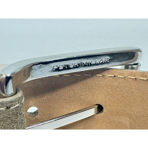 NWT PETER MILLAR Excursionist Calf Suede Belt LOD Brown Men's Size 38 $200 - Picture 9 of 9